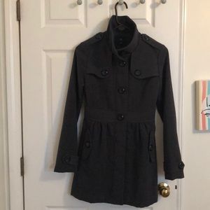 Charcoal color pea coat